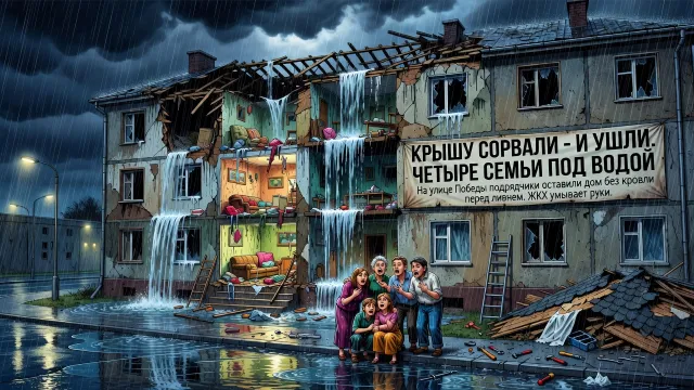 Крышу сорвали - и ушли. Четыре семьи под водой